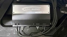 A motorcycle audio amplifier